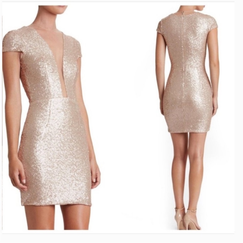 DRESS THE POPULATION Kylie Sequin Mini Dress